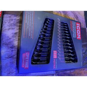 ICON WCAM-14 Professional Metric Combination Wrench Set Anti-Slip14 Piece 64712